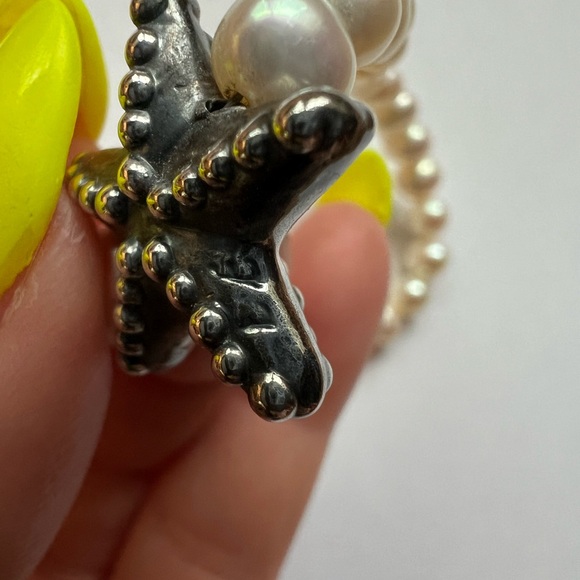 Freshwater Pearl Necklace w/ Silver Starfish - Picture 11 of 14